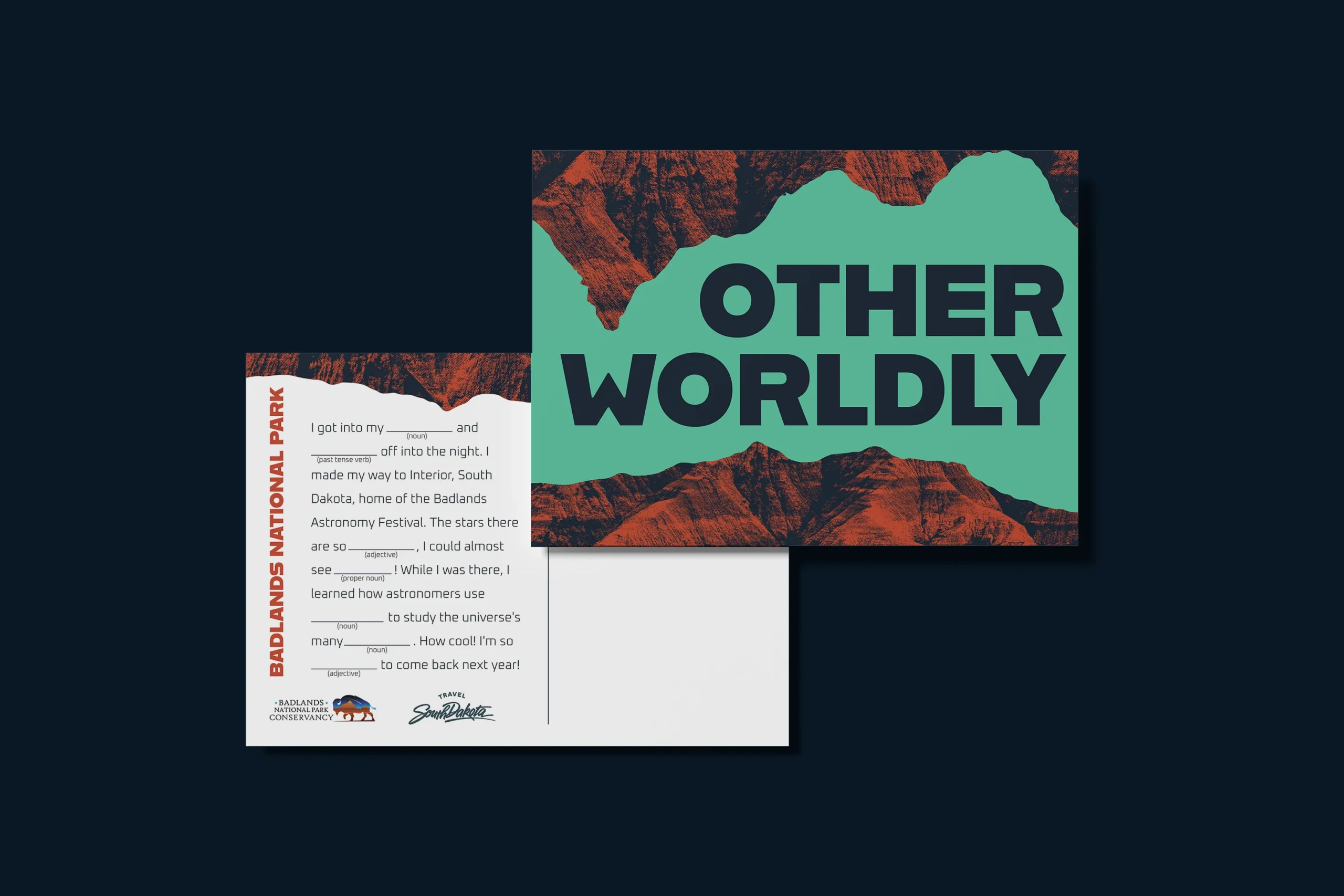 5095_Badlands Conservancy_Postcard_Mockup_Navy